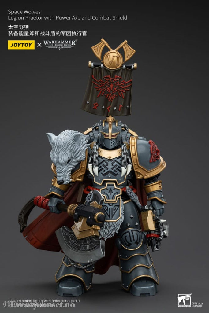 Warhammer The Horus Heresy Action Figure 1/18 Space Wolves Legion Praetor with Power Axe and Combat Shield 12 cm Toys