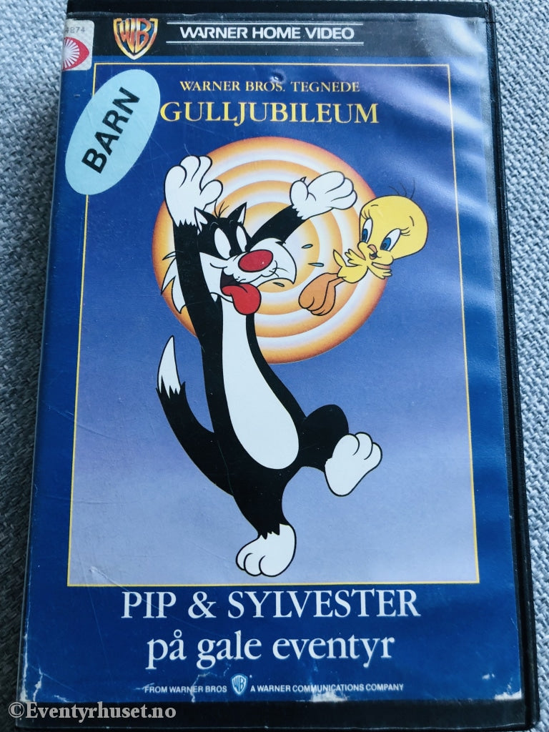 Warner Bros. Tegnede Gulljubileum. Pip & Sylvester På Gale Eventyr. 1978. Vhs Big Box.