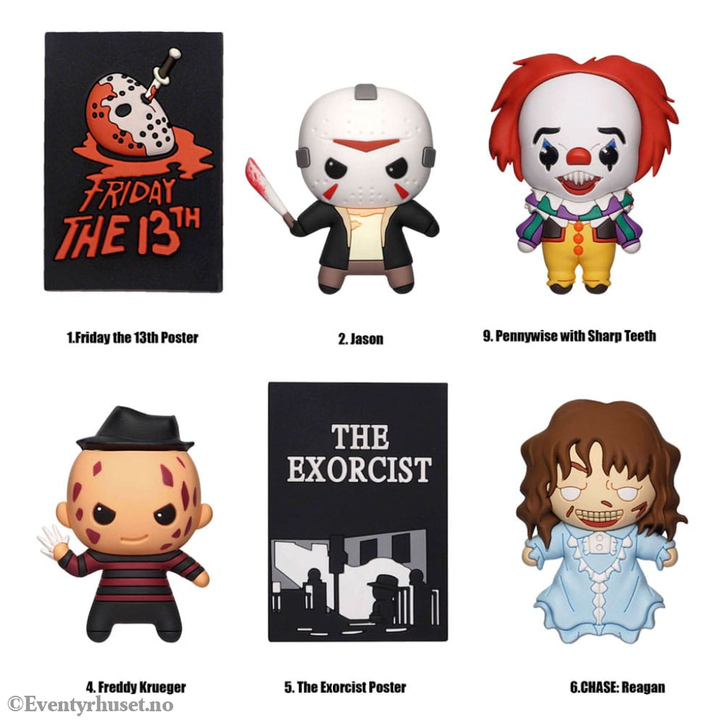 Warner Brothers 3D 3D Magnets Horror Series 1 Display (12) Home & Gifts