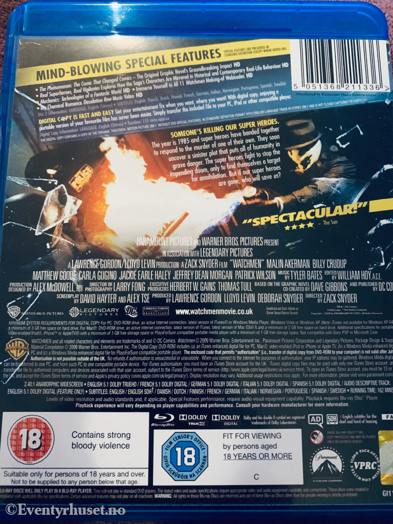 Watchmen. Blu-ray Disc.