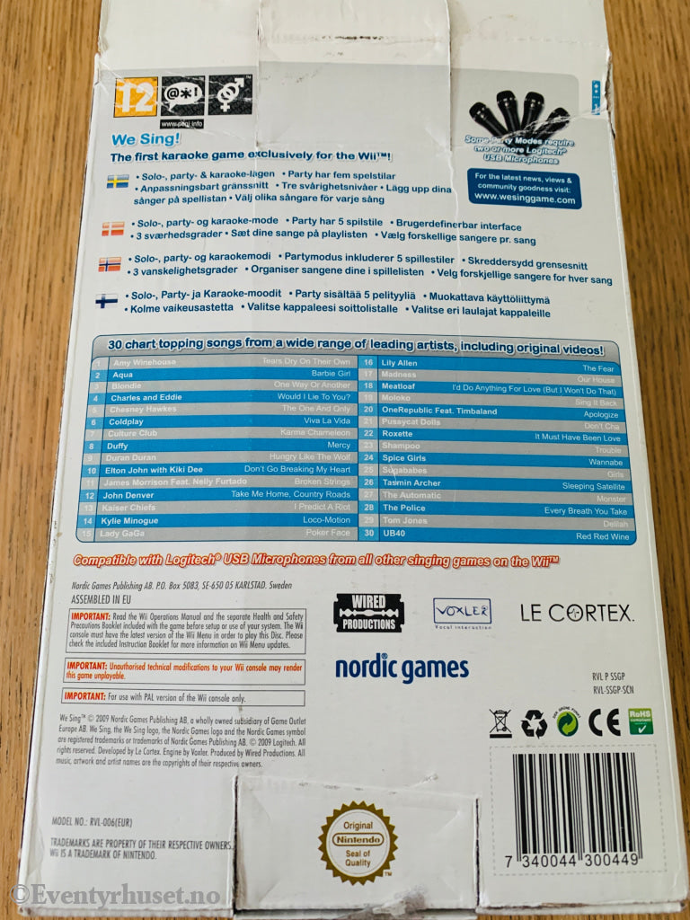 We Sing, 2009. Nintendo Wii-spill. Med to mikrofoner!