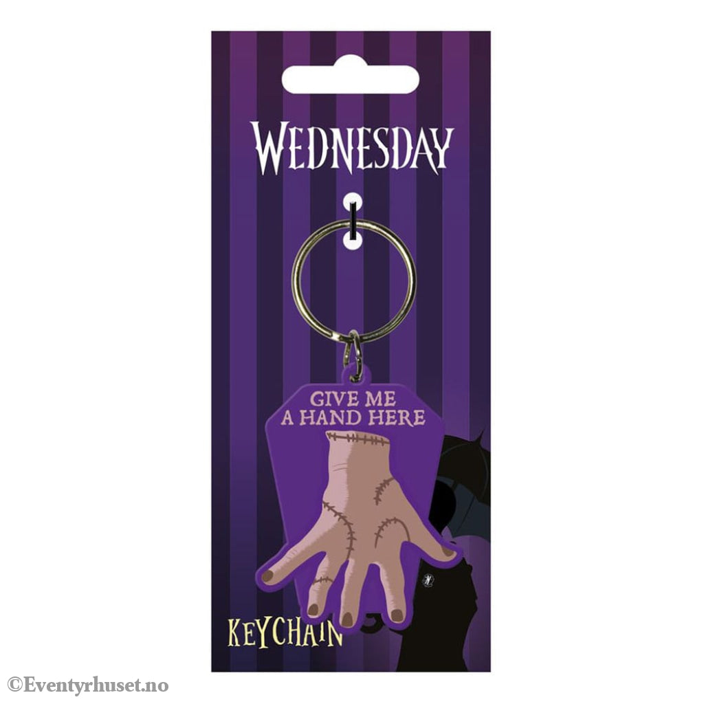 Wednesday Rubber Keychain Give Me A Hand Fashion & Accessories