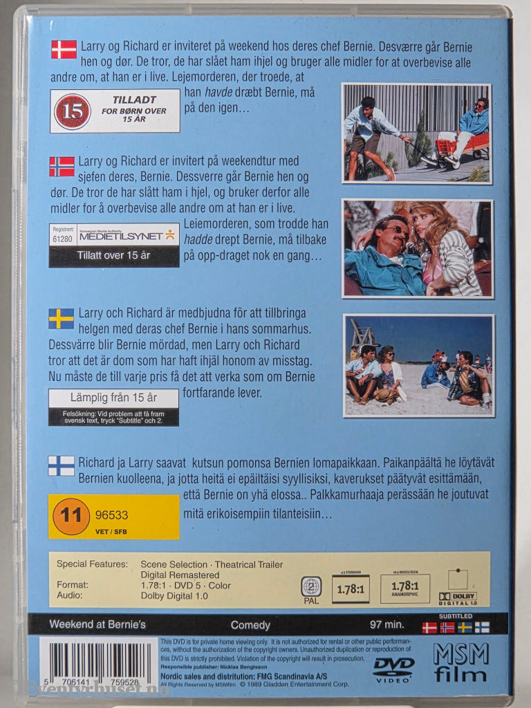 Weekend at Bernie’s (1989). DVD.