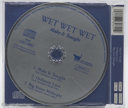 Wet Wet Wet. 1995. Make It Tonight. CD singel