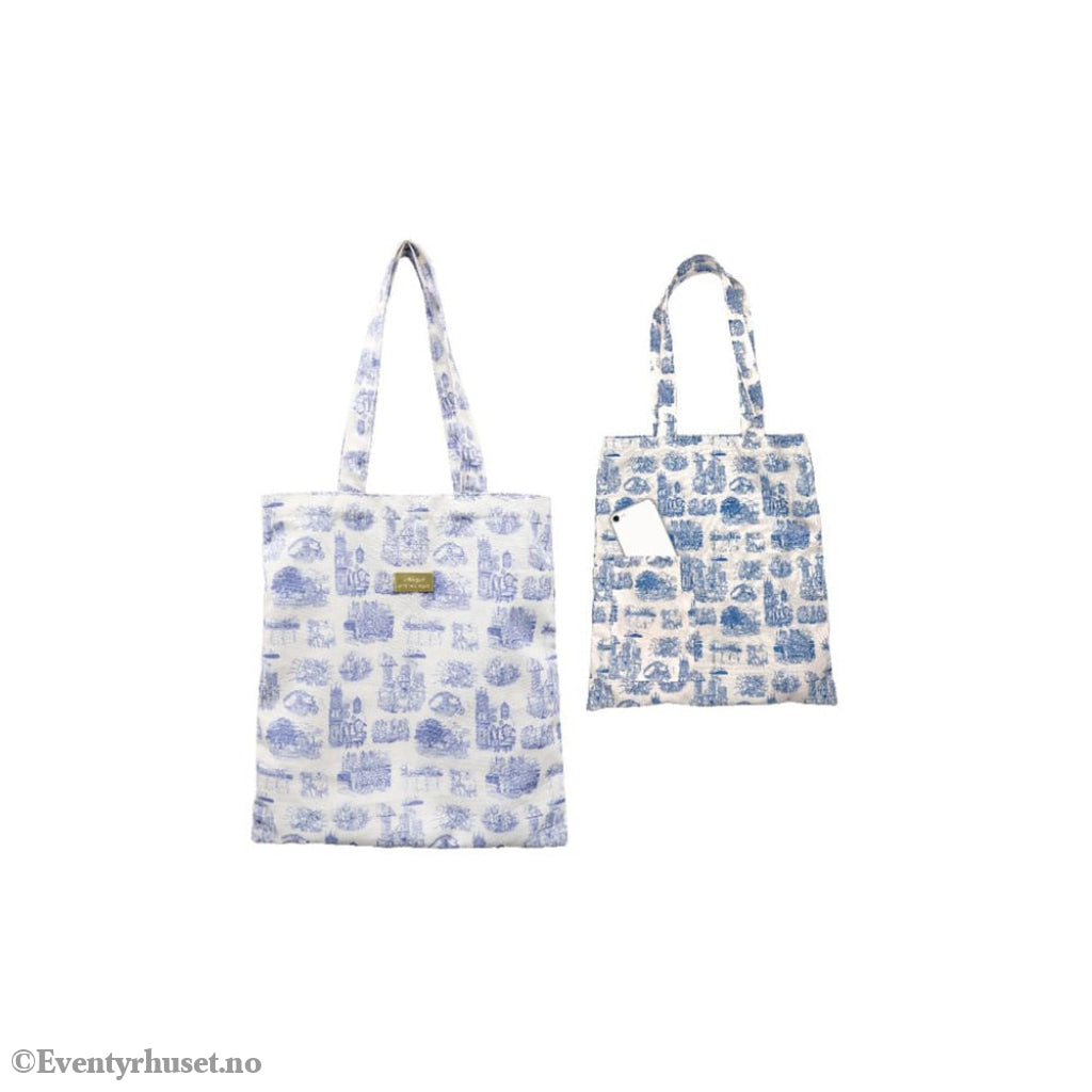 Whisper of the Heart Tote Bag Blue Nostalgia Fashion & Accessories