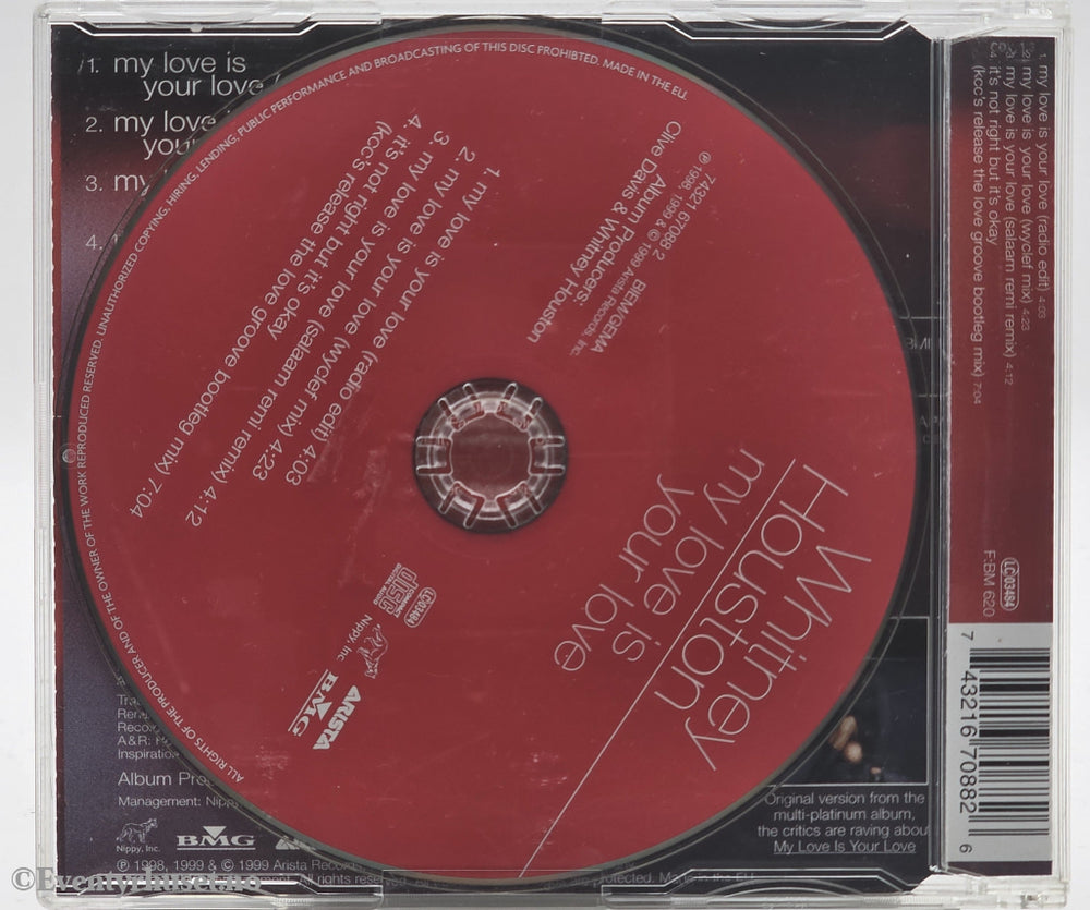Whitney Houston. 1996. My Love Is Your Love. CD singel