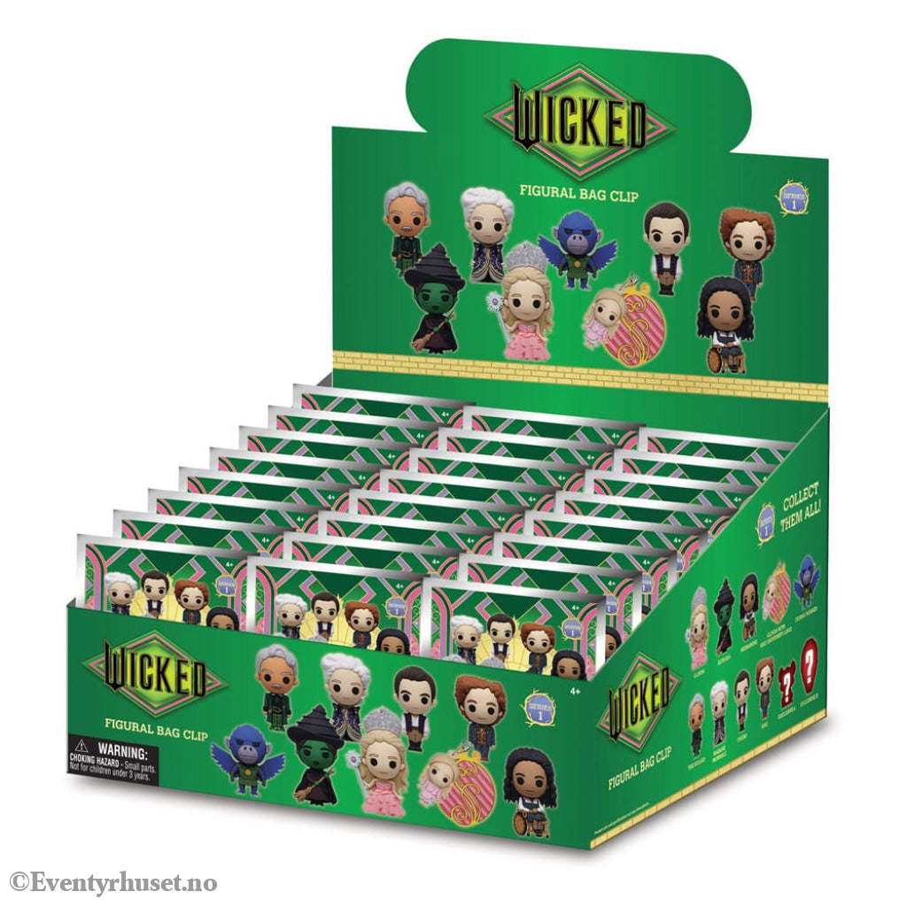 Wicked 3D Foam Bag Clips Series 1 Display (24) Fashion & Accessories
