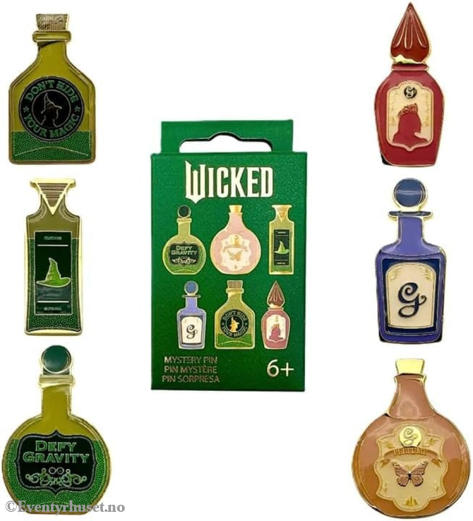 Wicked Enamel Pins Potion Bottles Blind Display (18) Fashion & Accessories