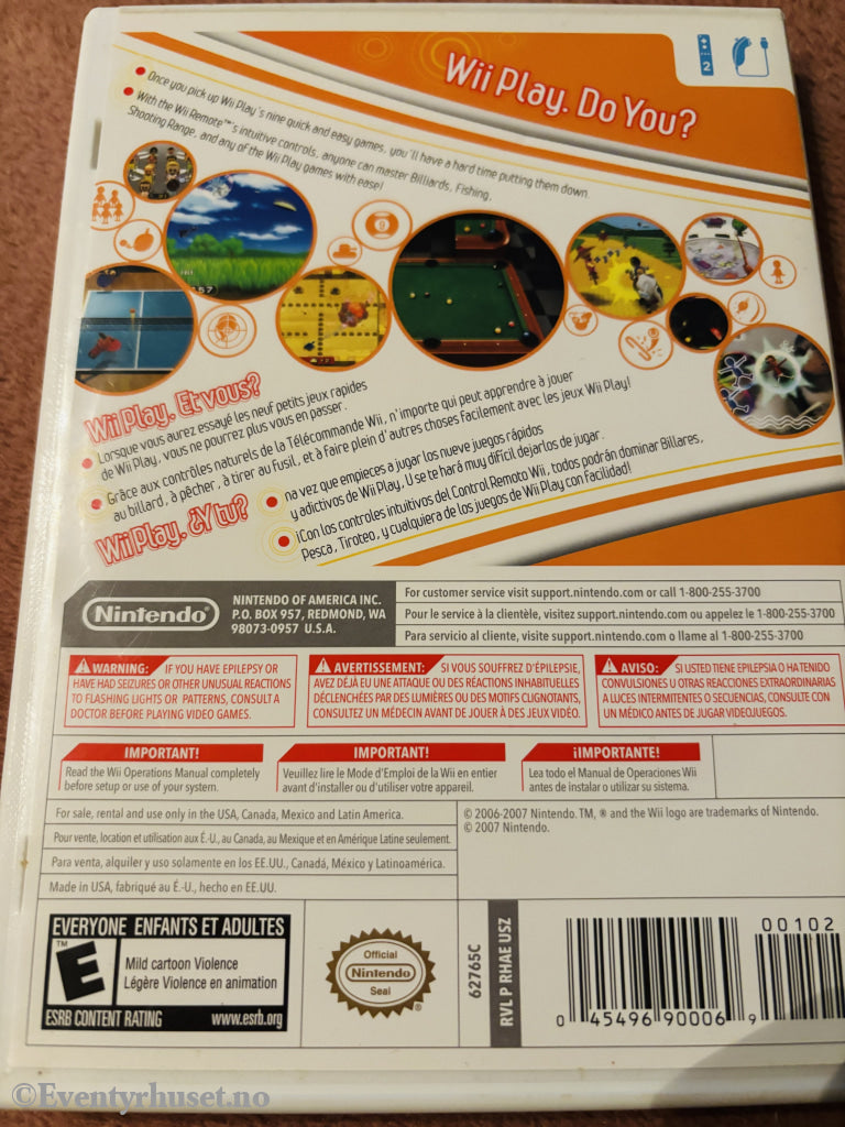 Wii Play. Nintendo Wii.