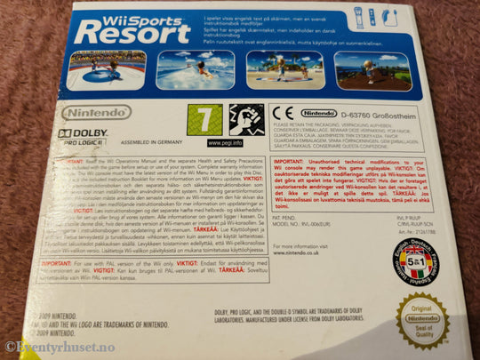 Wii Sports Resort. Nintendo Wii. Slipcase.