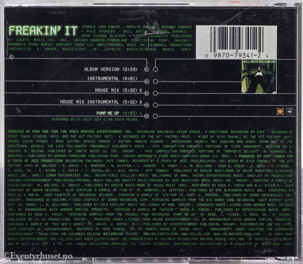 Will Smith – Freakin’ It. 2000. CD.