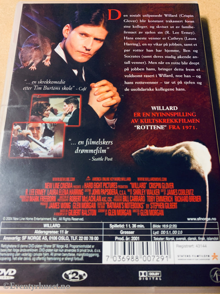 Willard. 2001. DVD.