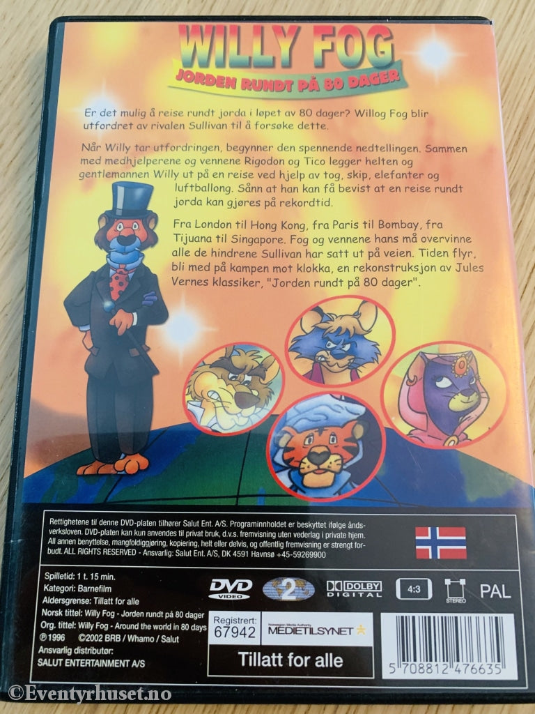 Willy Fog. Jorden Rundt På 80 Dager. 1996. Dvd. Dvd