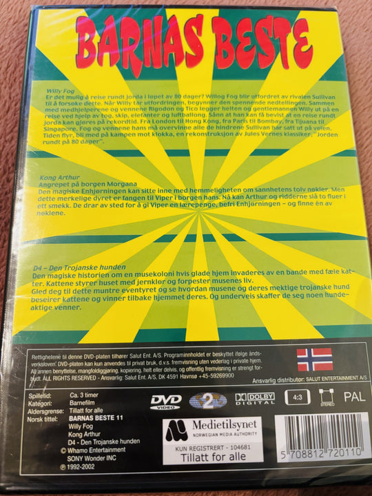 Willy Fog - Jorden rundt på 80 dager / Kong Arthur / D4 Den Trojanske hunden. DVD. Ny i plast!