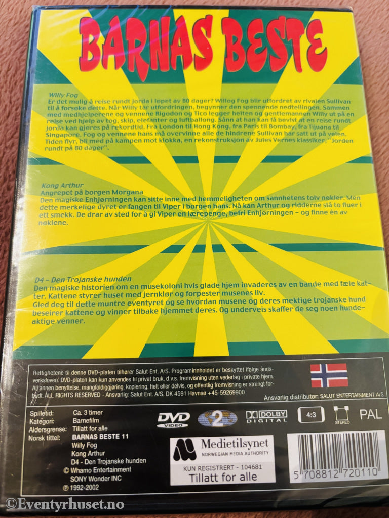 Willy Fog - Jorden rundt på 80 dager / Kong Arthur / D4 Den Trojanske hunden. DVD. Ny i plast!