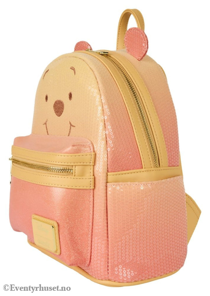 Winnie the Pooh by Loungefly Mini Backpack Sequin Glitter Fashion & Accessories