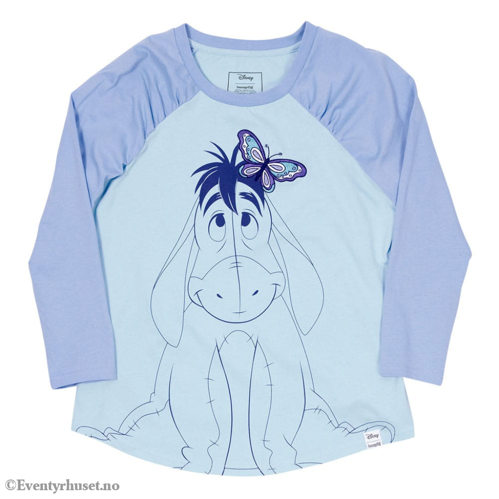 Winnie the Pooh by Loungefly Tee T-Shirt Unisex Eeyore Shirred Raglan Size L Fashion & Accessories