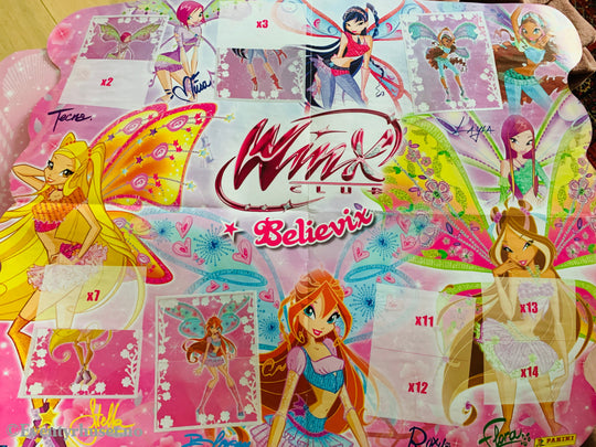 Winx Club Believix Panini klistremerkealbum med mange klistremerker i albumet og separat! Klistremerkealbum
