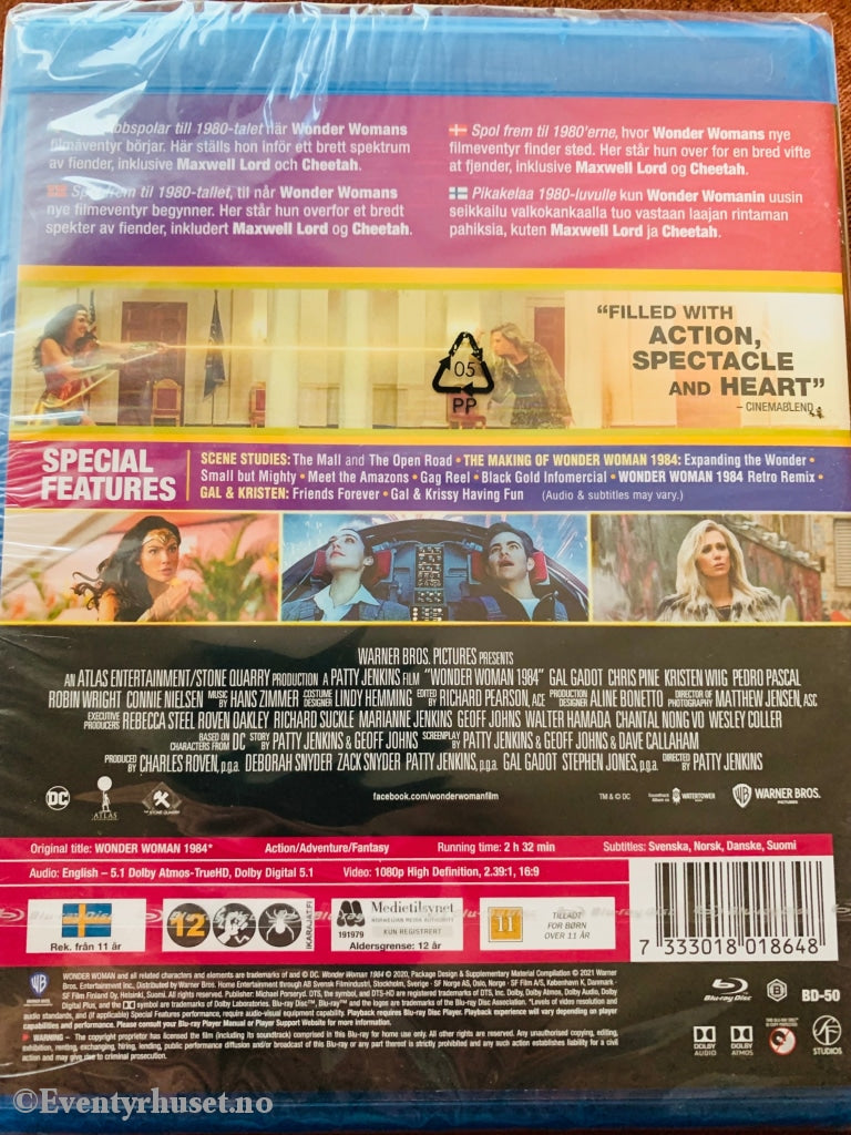 Wonder Woman 1984. Blu-Ray. Ny I Plast! Blu-Ray Disc