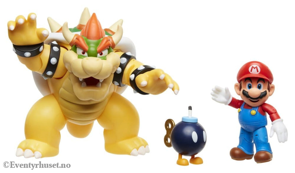 World of Nintendo Action Figure 3-Pack Mario vs. Bowser Lava Battle Toys