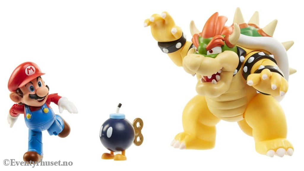World of Nintendo Action Figure 3-Pack Mario vs. Bowser Lava Battle Toys