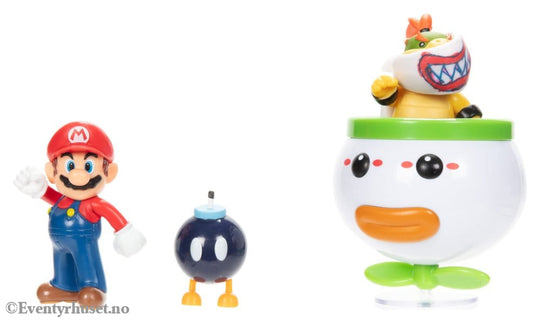 World of Nintendo Mini Figure 2-Pack Mario and Bowser Jr. Clown Car 6 cm Toys