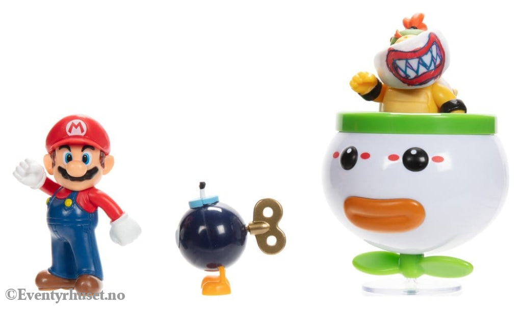 World of Nintendo Mini Figure 2-Pack Mario and Bowser Jr. Clown Car 6 cm Toys