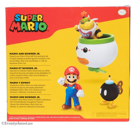 World of Nintendo Mini Figure 2-Pack Mario and Bowser Jr. Clown Car 6 cm Toys