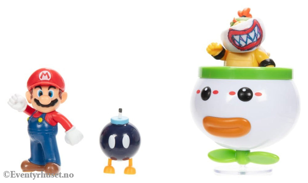 World of Nintendo Mini Figure 2-Pack Mario and Bowser Jr. Clown Car 6 cm Toys