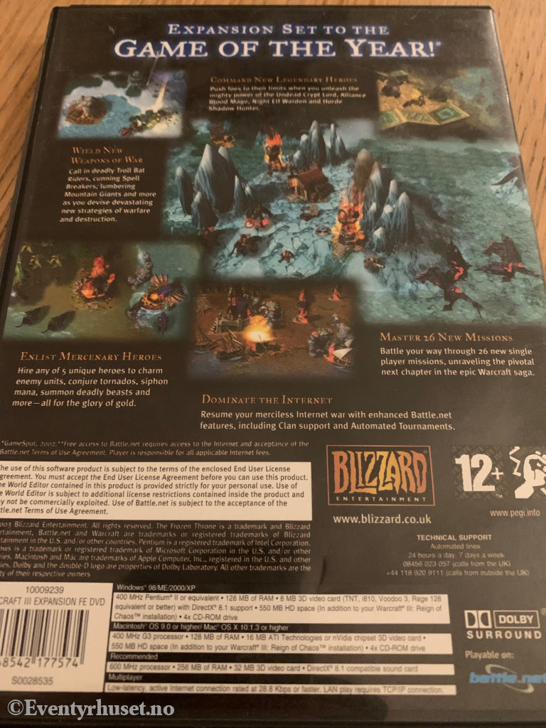 World Of Warcraft - Frozen Throne. Expansion Pack. Pc-Spill. Pc Spill