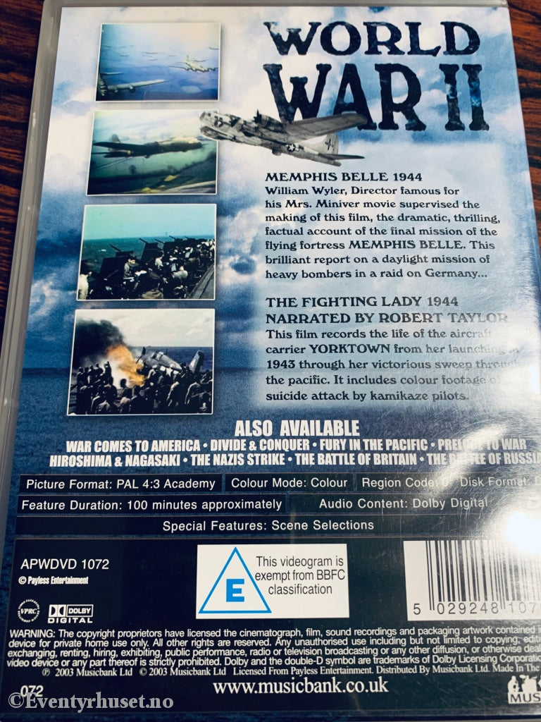 World War Ii. Air & Sea War. Dvd. Dvd