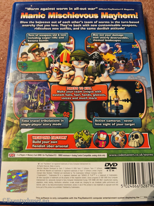 Worms 4: Mayhem. PS2.