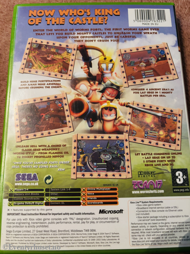 Worms Forts: Under Siege. Xbox.