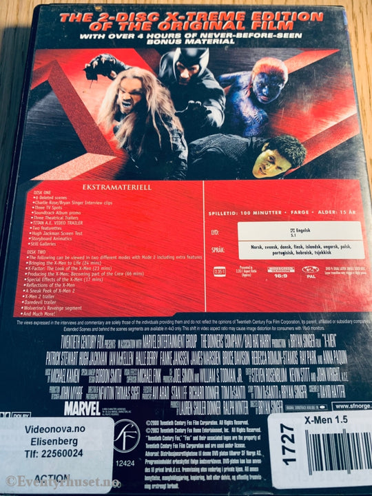 X-Men 1.5. Dvd Leiefilm.