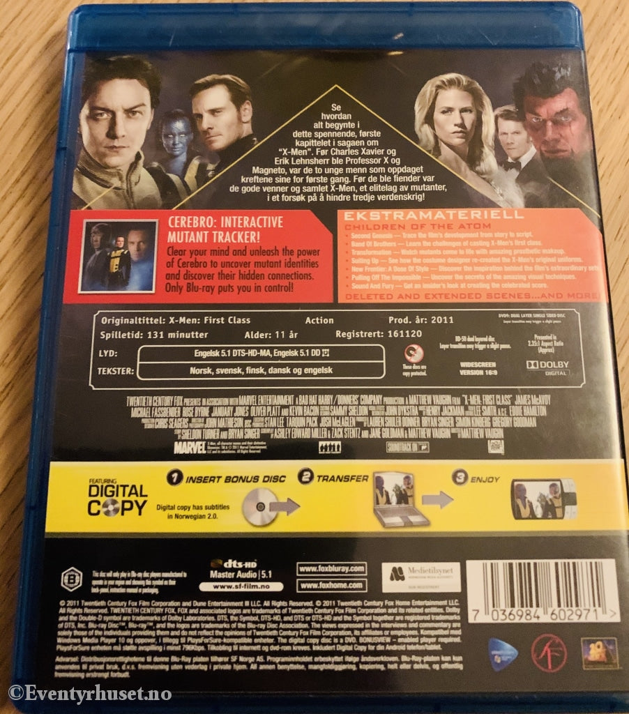 X-Men First Class. Blu-Ray. Blu-Ray Disc