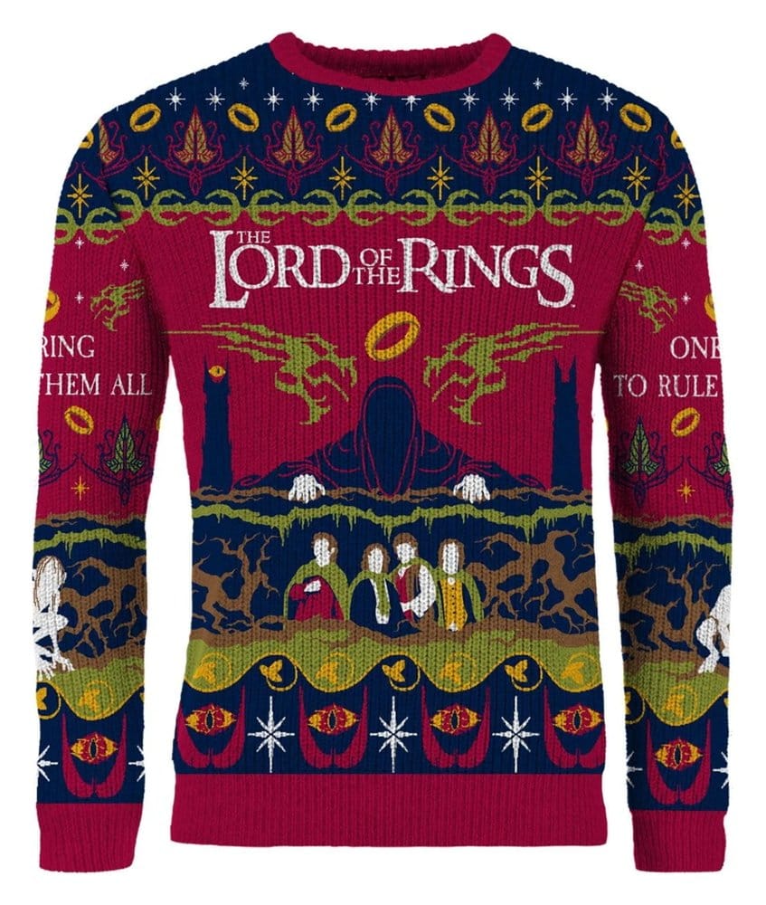 Lord Of The Rings Christmas Sweater One Sweater To Rule Them All Size S