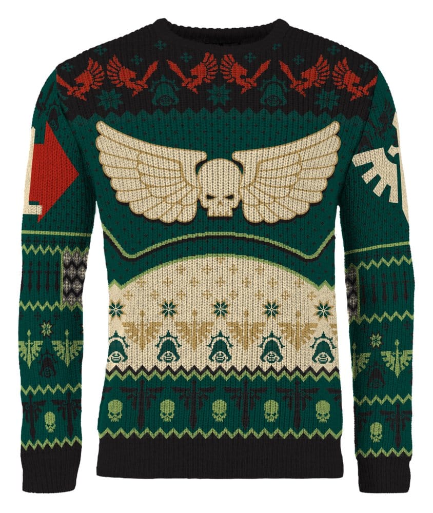 Warhammer 40,000 Christmas Sweater Dark Angels Size M