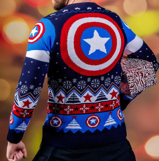 Captain America Christmas Sweater Size S