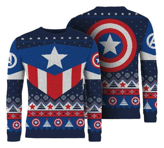 Captain America Christmas Sweater Size XXXL