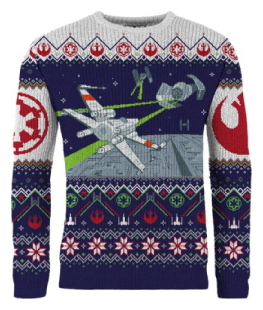 Star Wars Christmas Sweater X-Wing v TIE Fighter Size XS