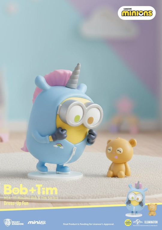 Minions Mini Egg Attack Blind Box Figures Minions bob & tim series 9 cm Assortment (6)