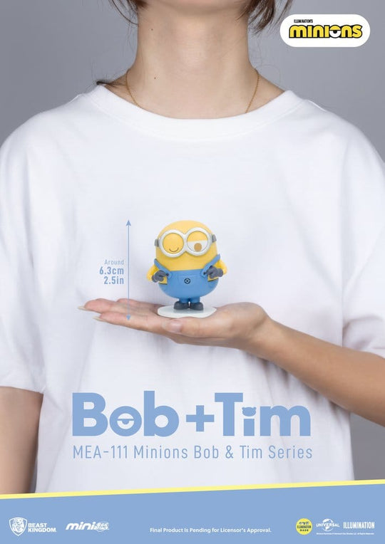 Minions Mini Egg Attack Blind Box Figures Minions bob & tim series 9 cm Assortment (6)