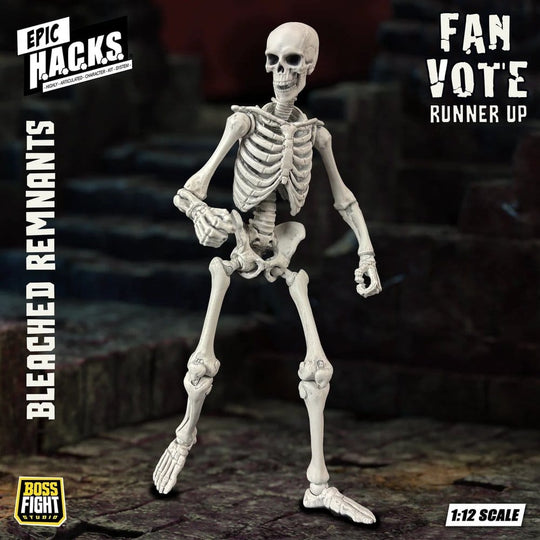 EPIC H.A.C.K.S. Action Figure 1/12 Skeleton Blank Bleached Remnants