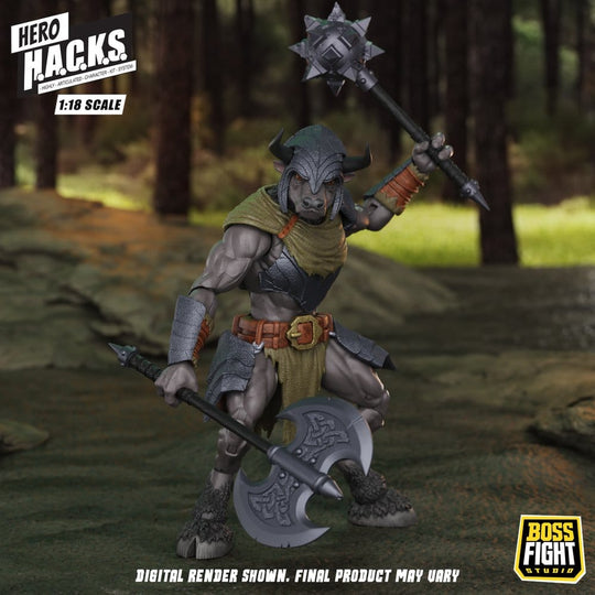 Hero H.A.C.K.S. Core Action Figure 1/18 Heroes and Villains Wave 1 Minos Auroxos: Labyrinthian Warrior