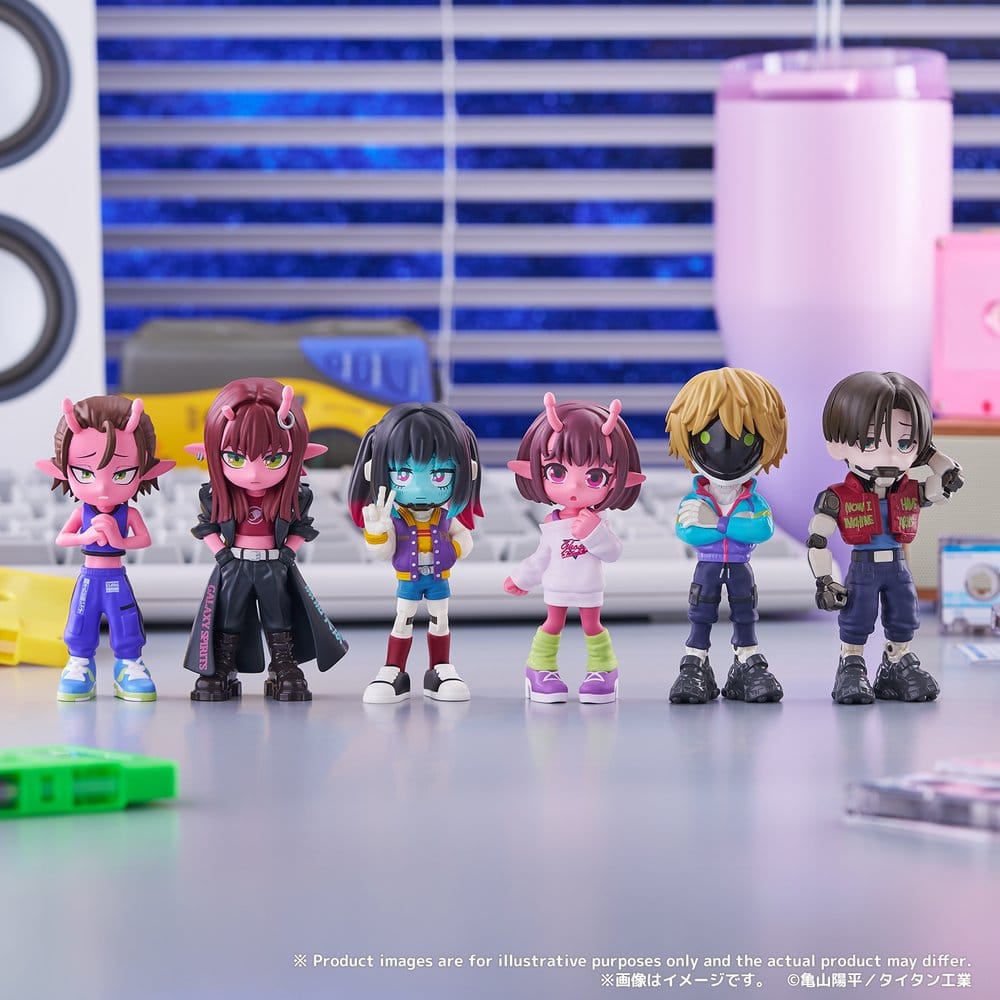 Galactic Milky?Subway Express Mini Figures Blind Box Display (6)