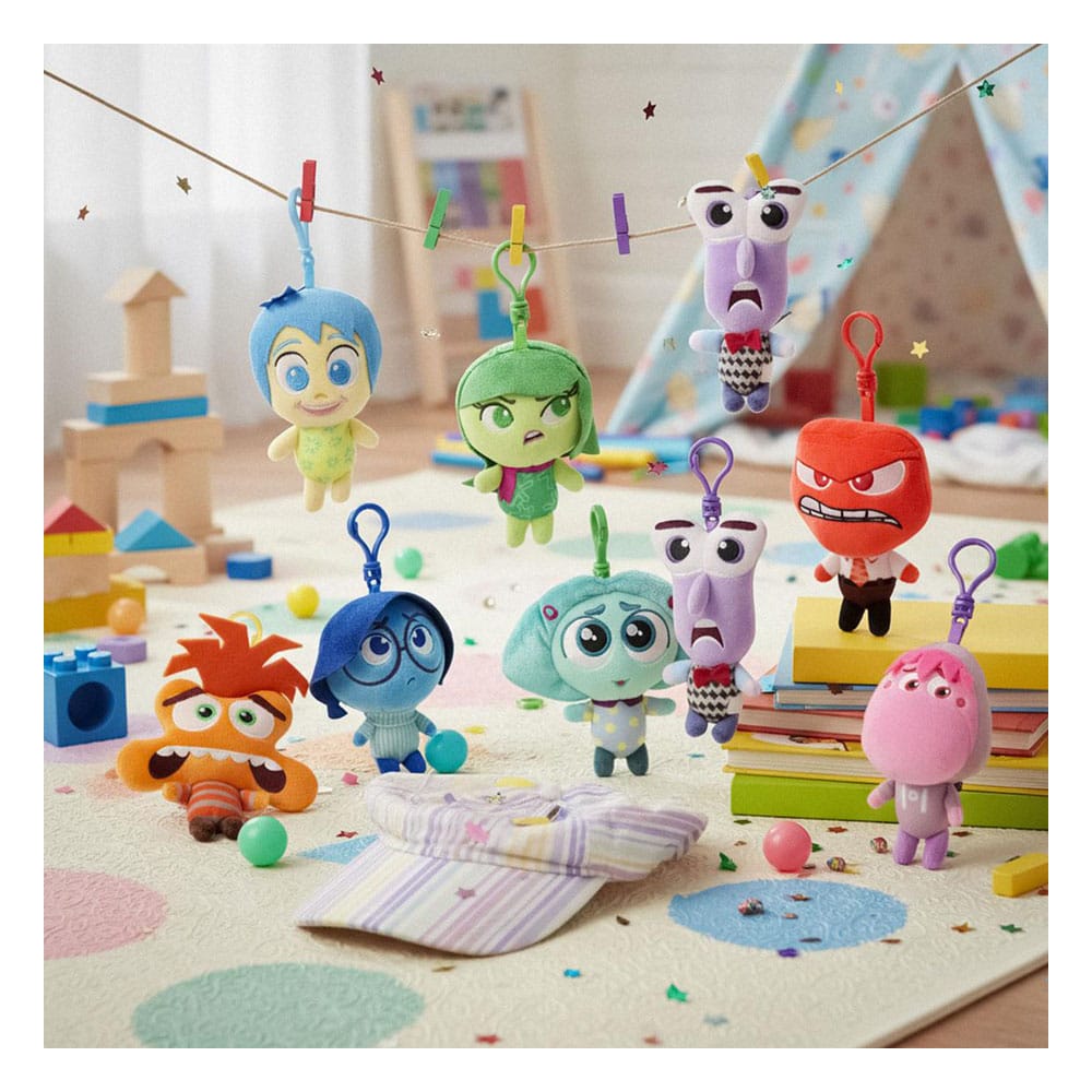 Inside Out Plush Keychains 12 cm Assortment (24)