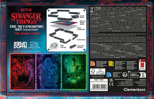 Stranger Things Metamorphic Art Collection Jigsaw Puzzle with Light-Up Effect The Upside (520 pieces)
