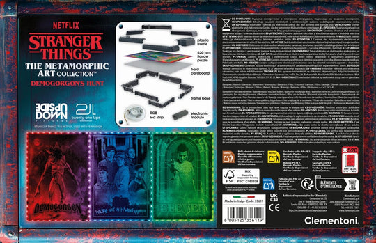 Stranger Things Metamorphic Art Collection Jigsaw Puzzle with Light-Up Effect Demogorgon (520 pieces)