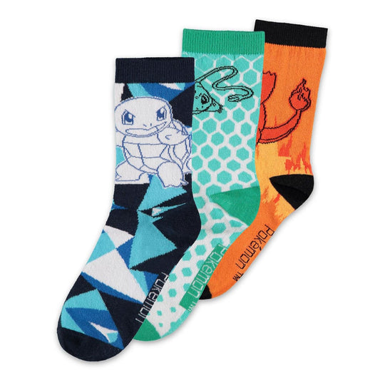 Pokémon Socks 3-Pack Crew 39-42