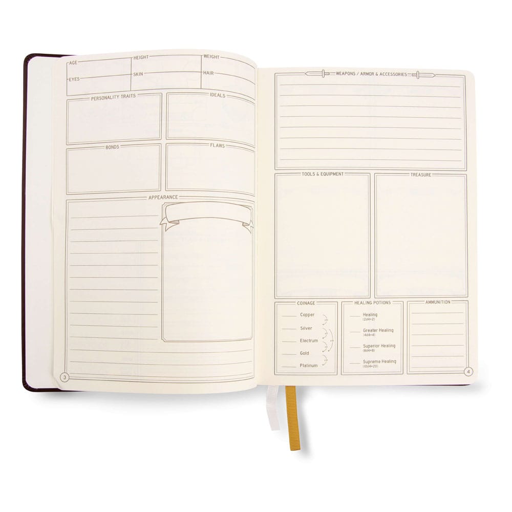 Dungeons & Dragons RPG Journal 5e Black